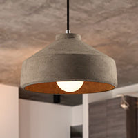 6.5"/8.5"/10.5" Dia Schuur/Cilinder/Dome Cement Hanglamp Industriële 1 Licht Eetkamertafel Plafondlamp met Verstelbare Kabel in Grijs