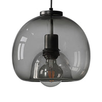 Zwarte Mini Glas Globe Hanglamp Verstelbare LED Keuken Hanglamp