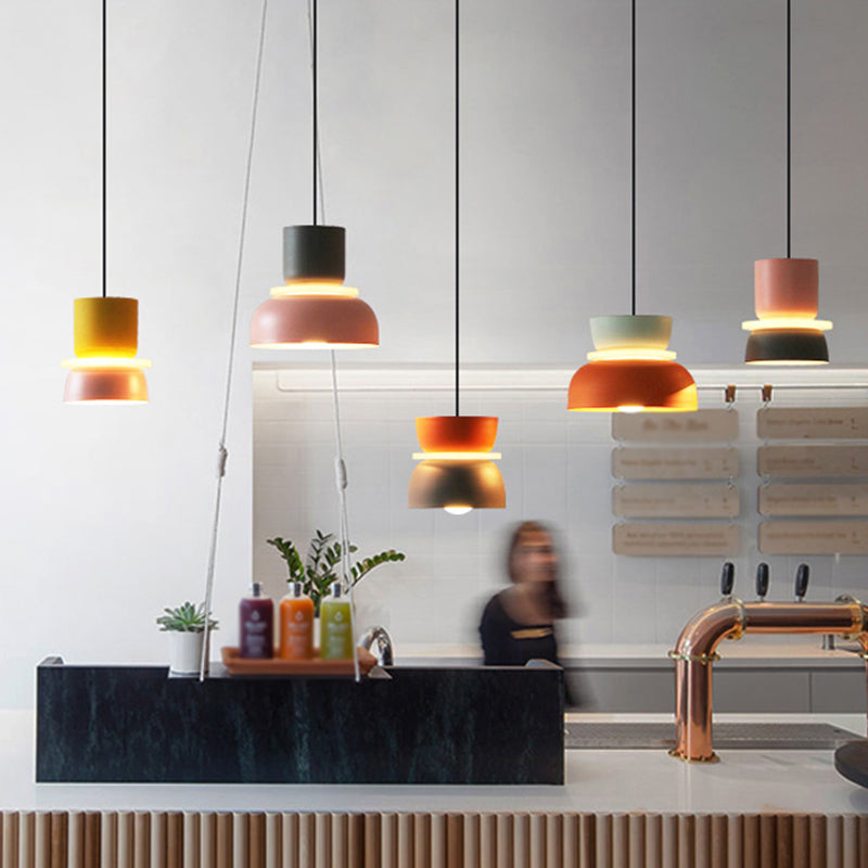 Moderne Hedendaagse Hanglamp Kleurige Macaron LED Hanglamp