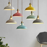 Macarons Industriële Schuur Schaduw Hanglamp Metaal 1-Licht Hangverlichting Voor Restaurant