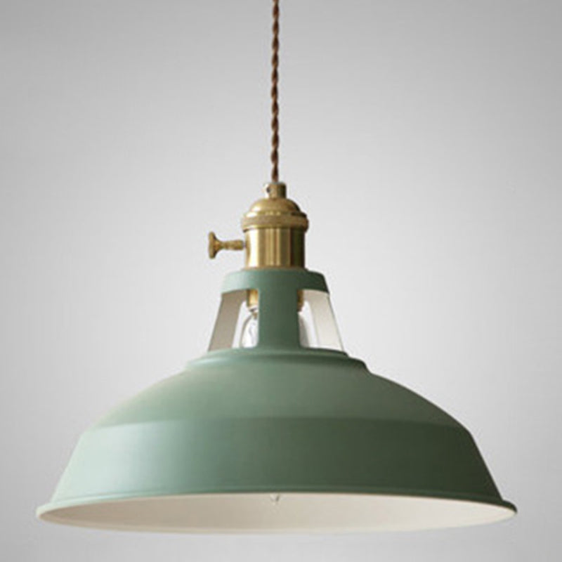 Macarons Industriële Schuur Schaduw Hanglamp Metaal 1-Licht Hangverlichting Voor Restaurant