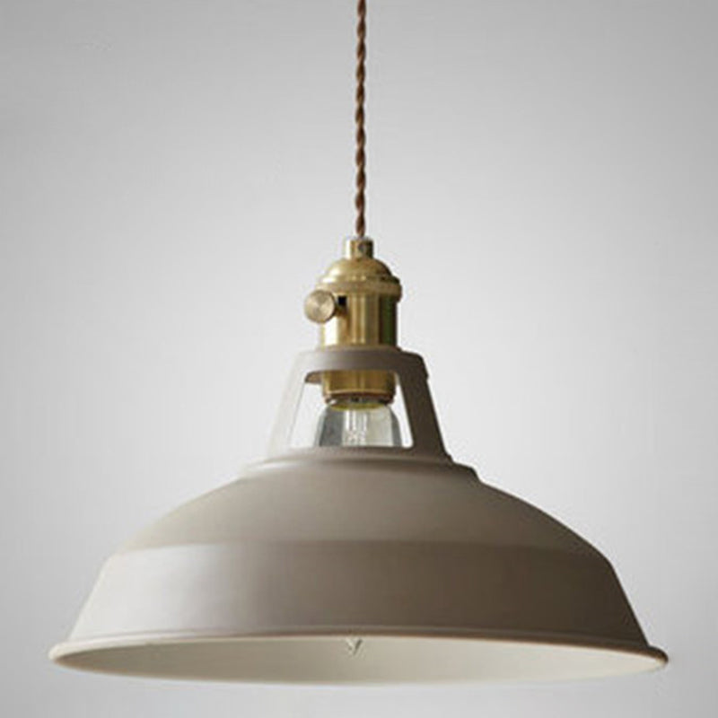 Macarons Industriële Schuur Schaduw Hanglamp Metaal 1-Licht Hangverlichting Voor Restaurant
