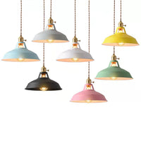 Macarons Industriële Schuur Schaduw Hanglamp Metaal 1-Licht Hangverlichting Voor Restaurant