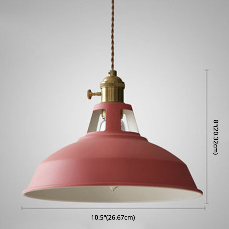 Macarons Industriële Schuur Schaduw Hanglamp Metaal 1-Licht Hangverlichting Voor Restaurant