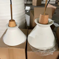 Witte Cement Tapered Hanglamp Nordic Minimalistische Stijl 1 Licht Restaurant Mini Pendant