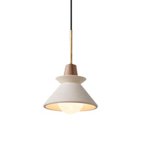 Witte Cement Tapered Hanglamp Nordic Minimalistische Stijl 1 Licht Restaurant Mini Pendant