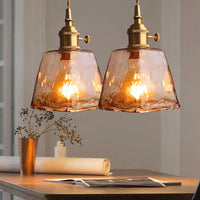 Vintage 1 Lichts Hanglamp Amber Alabaster Glas Hangverlichting voor Woonkamer