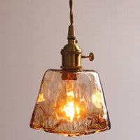 Vintage 1 Lichts Hanglamp Amber Alabaster Glas Hangverlichting voor Woonkamer