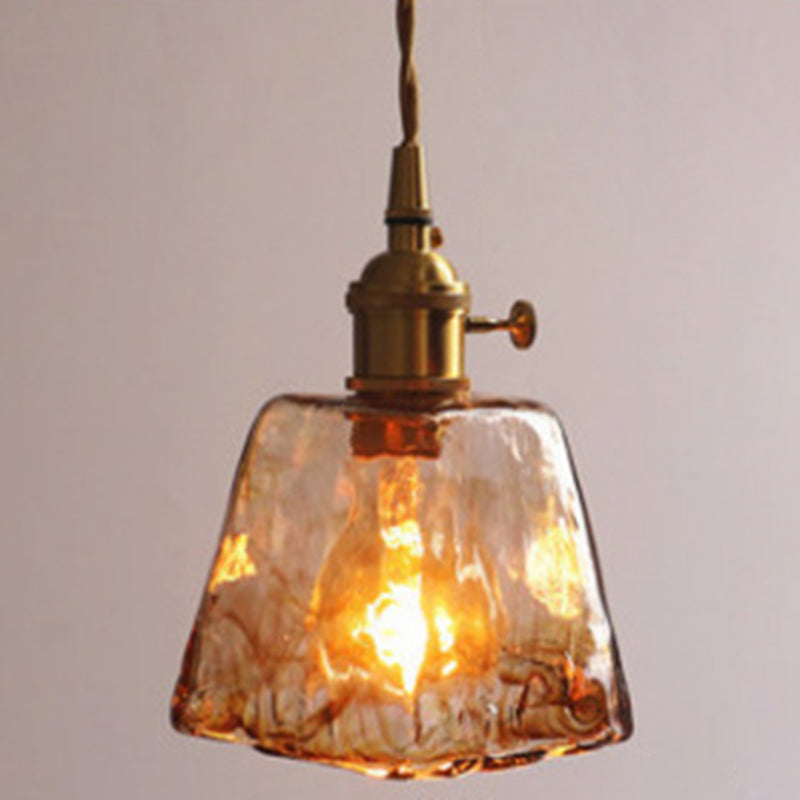 Vintage 1 Lichts Hanglamp Amber Alabaster Glas Hangverlichting voor Woonkamer