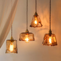 Vintage 1 Lichts Hanglamp Amber Alabaster Glas Hangverlichting voor Woonkamer
