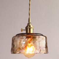 Vintage 1 Lichts Hanglamp Amber Alabaster Glas Hangverlichting voor Woonkamer
