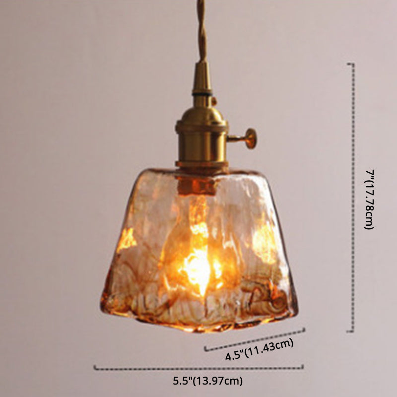 Vintage 1 Lichts Hanglamp Amber Alabaster Glas Hangverlichting voor Woonkamer