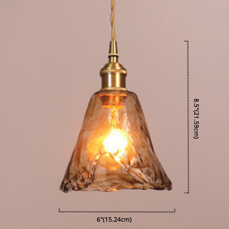 Vintage 1 Lichts Hanglamp Amber Alabaster Glas Hangverlichting voor Woonkamer