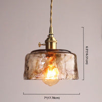 Vintage 1 Lichts Hanglamp Amber Alabaster Glas Hangverlichting voor Woonkamer
