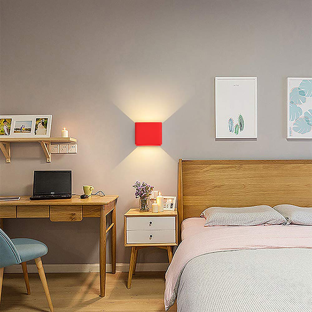Miren Moderne Vierkante Wandlamp 5-Kleuren. Slaapkamer