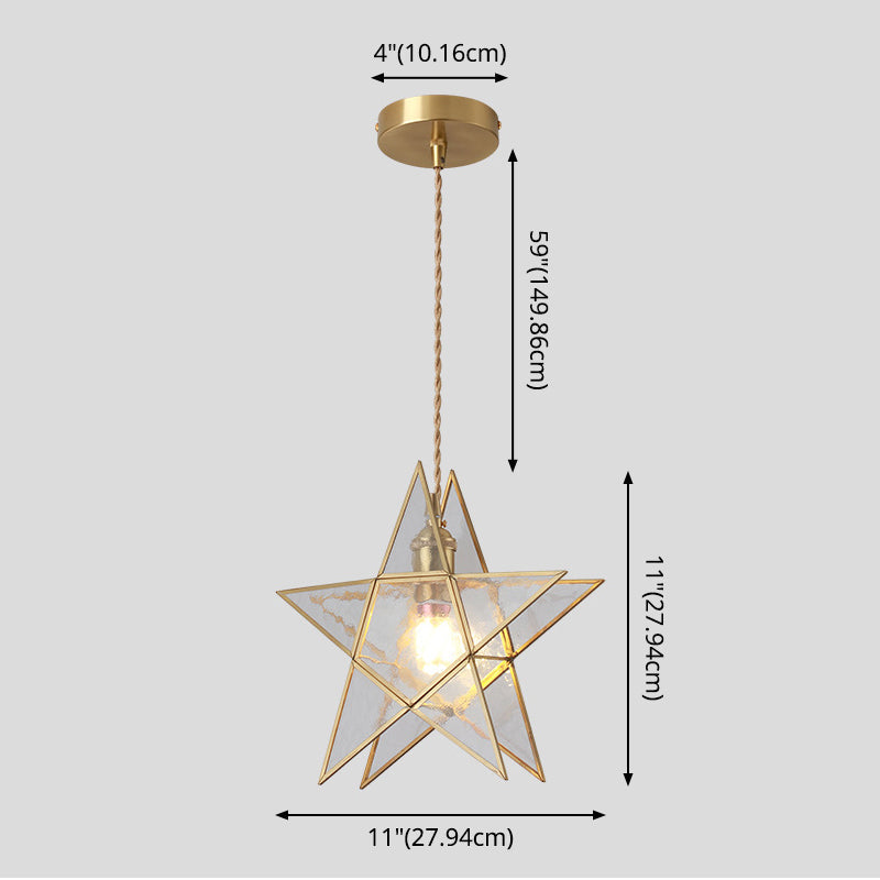 Hanglamp Tiffany-stijl met glazen schaduw en messing plafondplaat