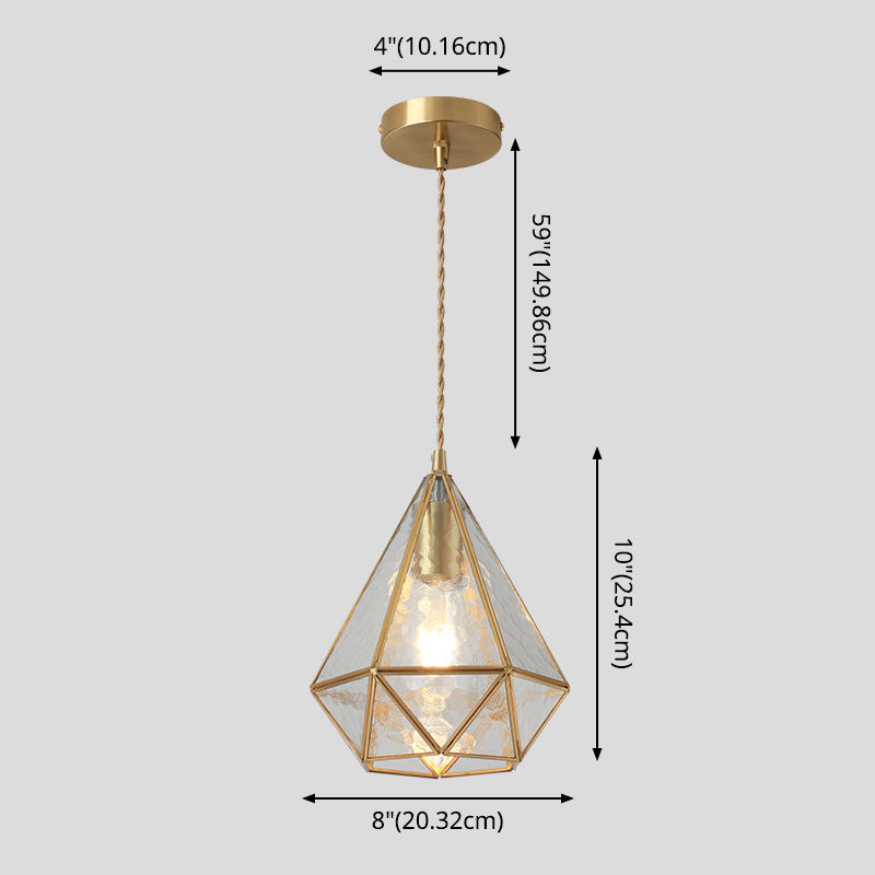 Hanglamp Tiffany-stijl met glazen schaduw en messing plafondplaat