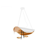 Jexie Plafondlamp Blad Modern Zwart/Goud Woonkamer Slaapkamer