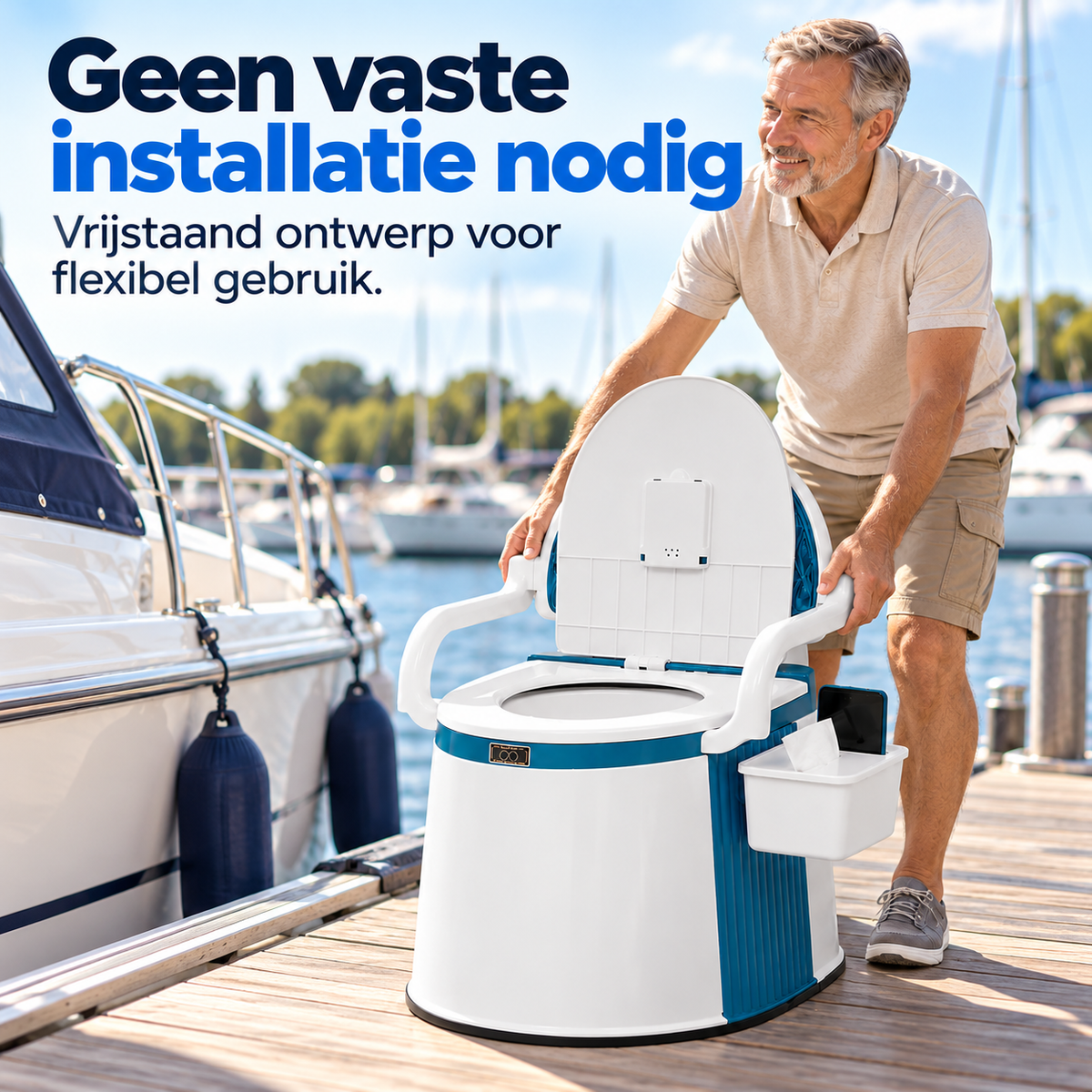 Draagbaar Boottoilet voor Boot, Watersport & Vissen