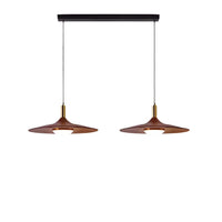 Noordse Stijl Walnoot-Finish IJzeren Hanglamp