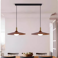 Noordse Stijl Walnoot-Finish IJzeren Hanglamp