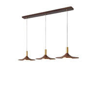 Noordse Stijl Walnoot-Finish IJzeren Hanglamp
