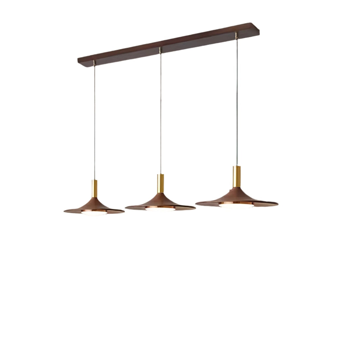 Noordse Stijl Walnoot-Finish IJzeren Hanglamp
