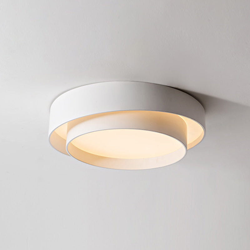Witte Metalen Circulaire Inbouw Plafondlamp Nordic Stijl LED Inbouwverlichting voor Slaapkamer