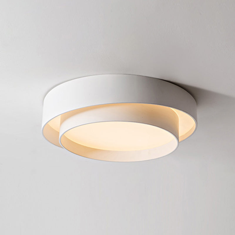 Witte Metalen Circulaire Inbouw Plafondlamp Nordic Stijl LED Inbouwverlichting voor Slaapkamer