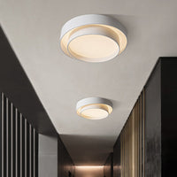 Witte Metalen Circulaire Inbouw Plafondlamp Nordic Stijl LED Inbouwverlichting voor Slaapkamer