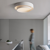 Witte Metalen Circulaire Inbouw Plafondlamp Nordic Stijl LED Inbouwverlichting voor Slaapkamer