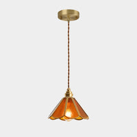 IJsheldere Glazen Lampenkap Hanglamp 1 Licht Tiffany-Stijl Hangende Verlichtingsarmatuur voor Slaapkamer
