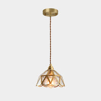 IJsheldere Glazen Lampenkap Hanglamp 1 Licht Tiffany-Stijl Hangende Verlichtingsarmatuur voor Slaapkamer