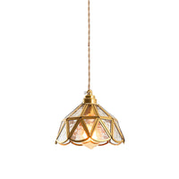 IJsheldere Glazen Lampenkap Hanglamp 1 Licht Tiffany-Stijl Hangende Verlichtingsarmatuur voor Slaapkamer