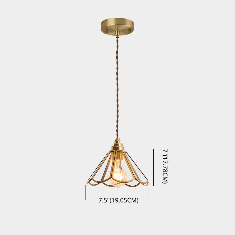 IJsheldere Glazen Lampenkap Hanglamp 1 Licht Tiffany-Stijl Hangende Verlichtingsarmatuur voor Slaapkamer