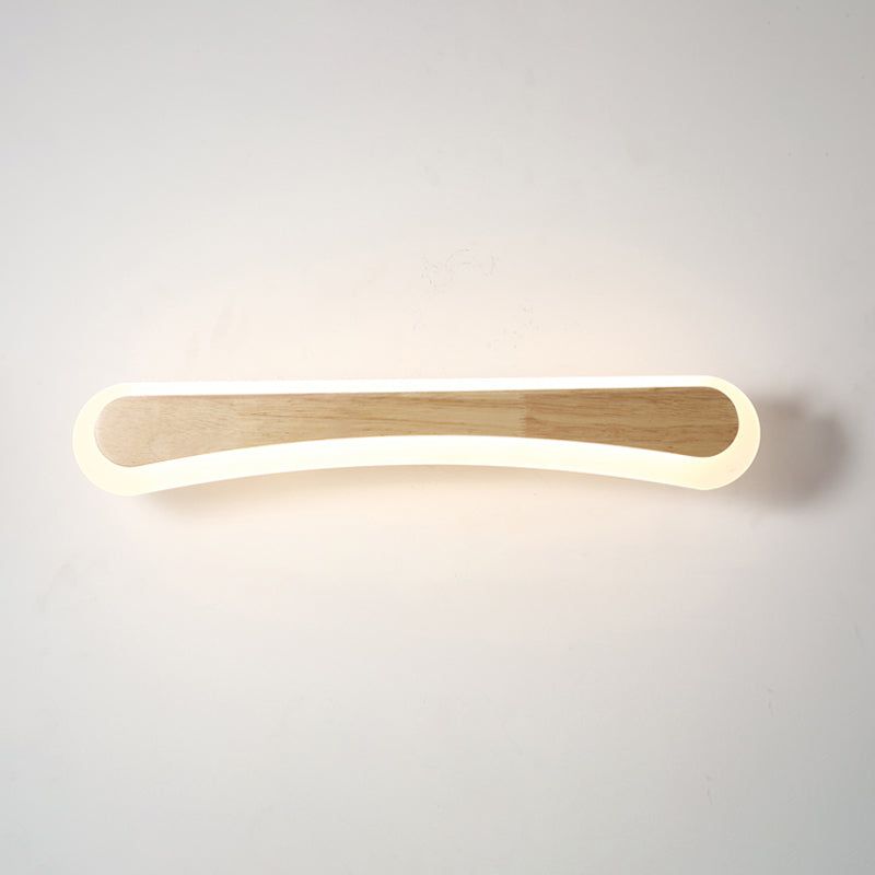 Moderne Badkamer Vanity Licht Houten LED Vanity Lichtarmaturen in Acryl Schaduw