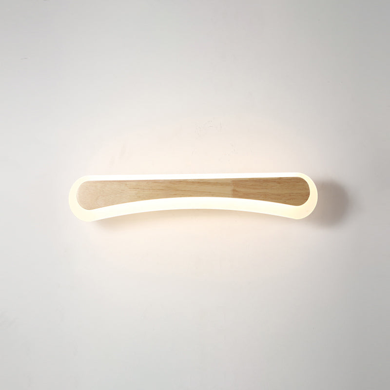 Moderne Badkamer Vanity Licht Houten LED Vanity Lichtarmaturen in Acryl Schaduw