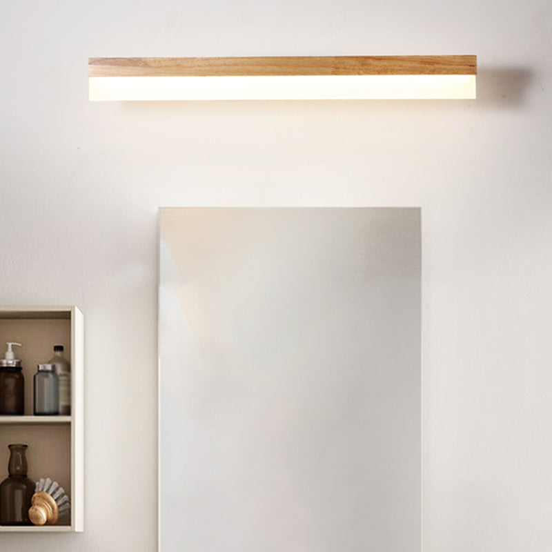 Moderne Badkamer Vanity Licht Houten LED Vanity Lichtarmaturen in Acryl Schaduw