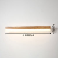 Moderne Badkamer Vanity Licht Houten LED Vanity Lichtarmaturen in Acryl Schaduw