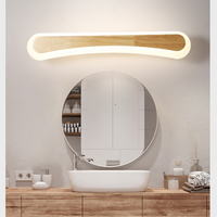 Moderne Badkamer Vanity Licht Houten LED Vanity Lichtarmaturen in Acryl Schaduw
