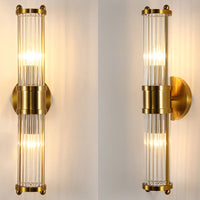 Binnenverlichting Wandlamp 2 Koppen Kristal LED Badkamer Vanity Verlichting in Gouden Afwerking