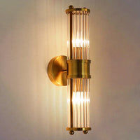 Binnenverlichting Wandlamp 2 Koppen Kristal LED Badkamer Vanity Verlichting in Gouden Afwerking