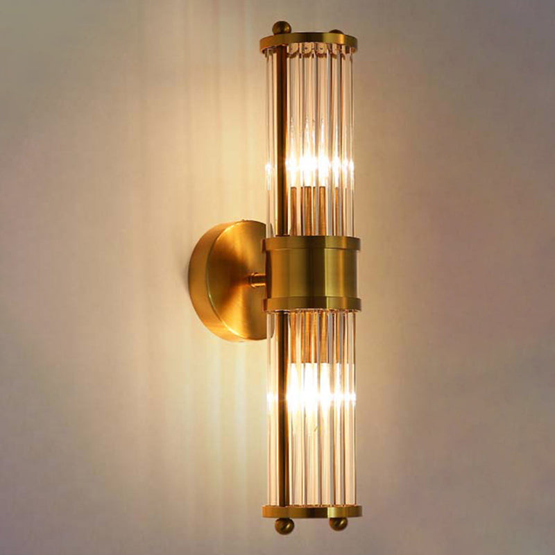 Binnenverlichting Wandlamp 2 Koppen Kristal LED Badkamer Vanity Verlichting in Gouden Afwerking