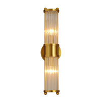 Binnenverlichting Wandlamp 2 Koppen Kristal LED Badkamer Vanity Verlichting in Gouden Afwerking