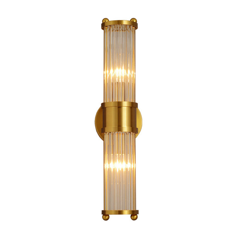 Binnenverlichting Wandlamp 2 Koppen Kristal LED Badkamer Vanity Verlichting in Gouden Afwerking