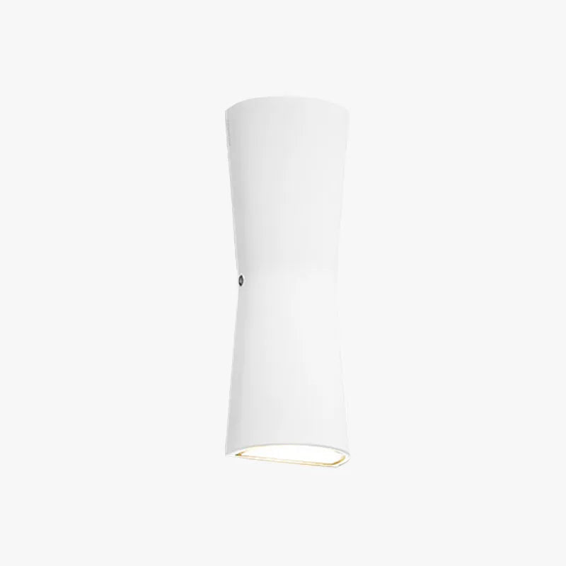 Laxor Minimalistische Fakkel Metaal Buiten Wandlamp Waterdicht, Zwart/Wit
