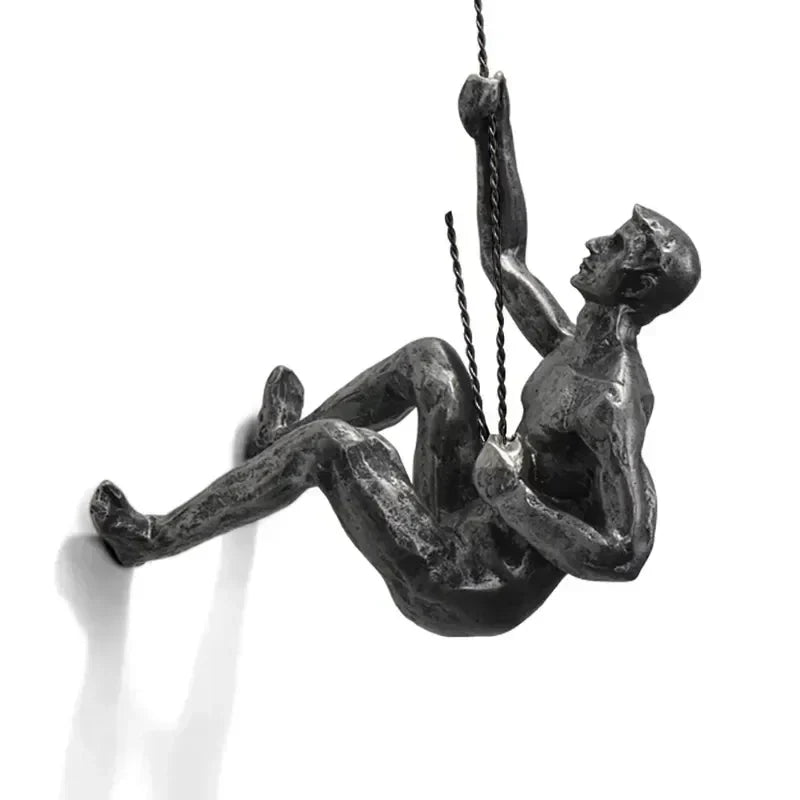 Decoratieve Klimfiguren Wand Sculptuur Set voor Moderne Wanddecoratie