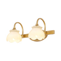 Blossom Badkamer Vanity Spiegel Licht Traditionele Metaal LED 2/3/4 Koppen Messing Wandlamp