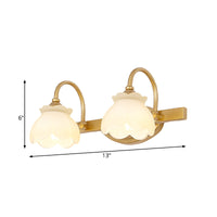 Blossom Badkamer Vanity Spiegel Licht Traditionele Metaal LED 2/3/4 Koppen Messing Wandlamp
