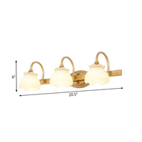 Blossom Badkamer Vanity Spiegel Licht Traditionele Metaal LED 2/3/4 Koppen Messing Wandlamp